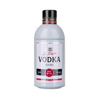 Men's colorful SOXO GOOD STUFF Vodka socks in a bottle gift