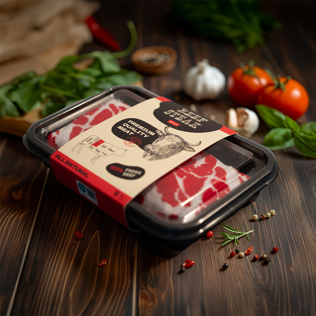 Set of Steak Socks and Hamburger Socks in a box