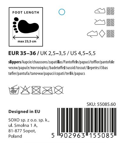 Slippers for Grandma SOXO in a gift box with Polish inscriptions