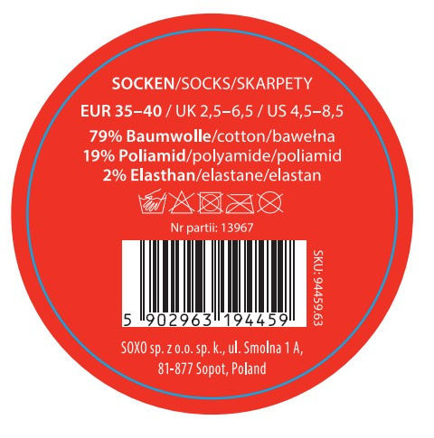 SOXO GOOD STUFF rote Damensocken lustige Erdbeermarmelade im Glas