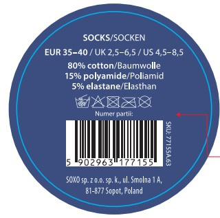 Women's SOXO GOOD STUFF socks with blackcurrant jam in a jar