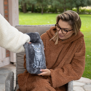Hot Water Bottle Cover Cat Design