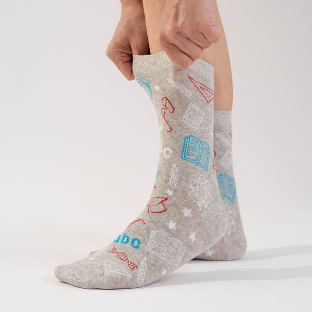 Women's long socks SOXO with a stork
