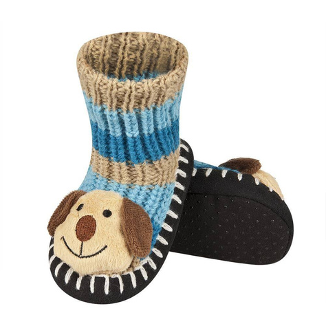 Bunte Babyhauschuhe SOXO mit Hund