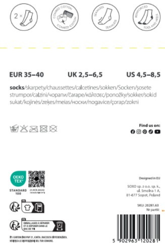 2 Paar von lustigen Socken mit Fisch und Chips motiv in einzigartiger Verpackung | Damen-/Herrensocken | SOXO