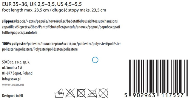 Women's ballerina SOXO slippers