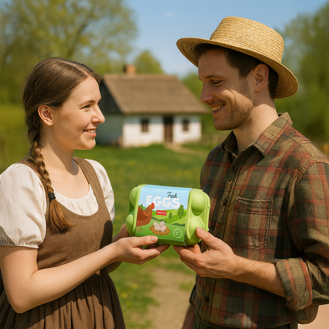 Skarpetki Wiejskie Jaja w Wytłoczkach 3-pak