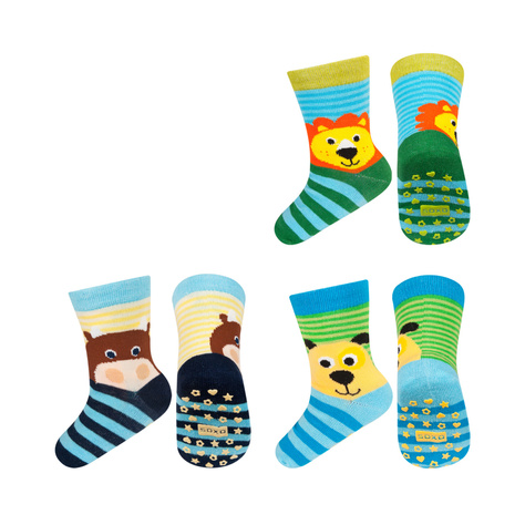 Set 3x Colorful children's socks SOXO animals