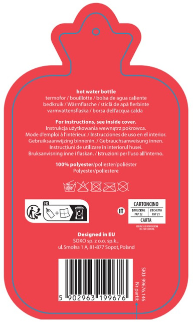 Wärmflasche mit Katzen-Bezug 1,8 L