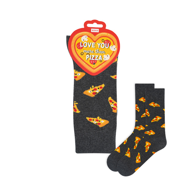 Love You More Than Pizza Socken