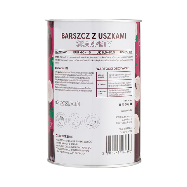Skarpetki Barszcz z Uszkami w Puszce