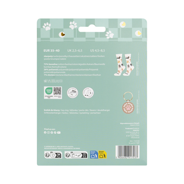 Zestaw Skarpetki + Brelok Psia Mama