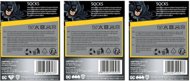 Set mit 3x Herrensocken mit Batmanmotiv | DC Comics | SOXO