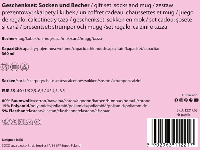 Set socks + mug Best Grandma in the World