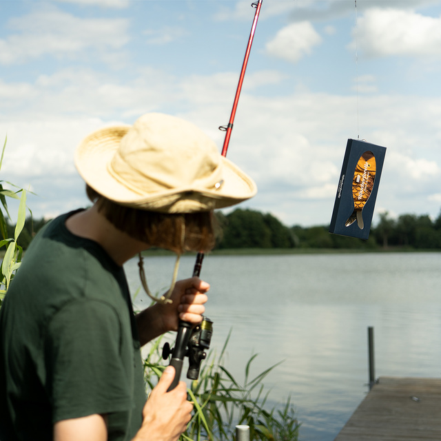 Herren Farbige Socken SOXO geräucherte Forelle in einer Schachtel