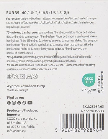 Bamboo Socks with Floral Pattern