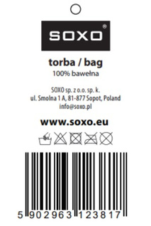 Torba płócienna SOXO z napisami