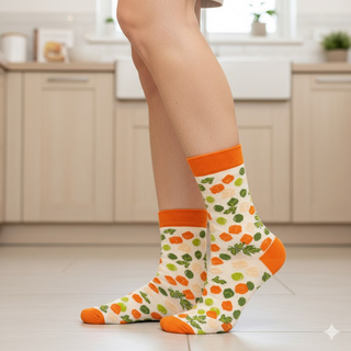 Bunte Frauensocken SOXO GOOD STUFF Gemüsesalat im Glas