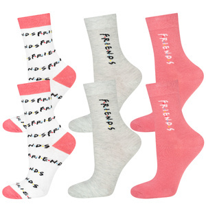 Set of 3x SOXO colorful Friends women's socks for a gift