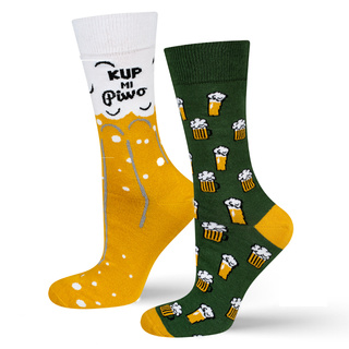 Bunte Herrensocken SOXO GOOD STUFF Baumwollen Bier