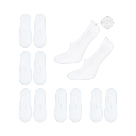 SOXO Set of 6x Men's white socks with silicone