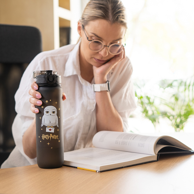 Water bottle 1L black | durable and practical | Harry Potter