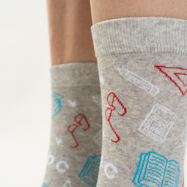 Lange Damensocken SOXO mit einem Storch