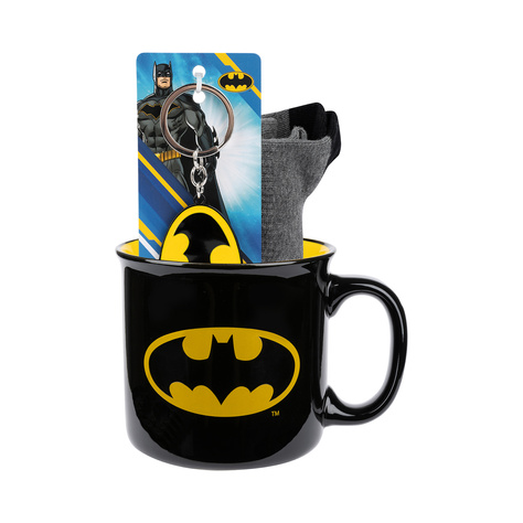 Batman sock mug and key ring set 