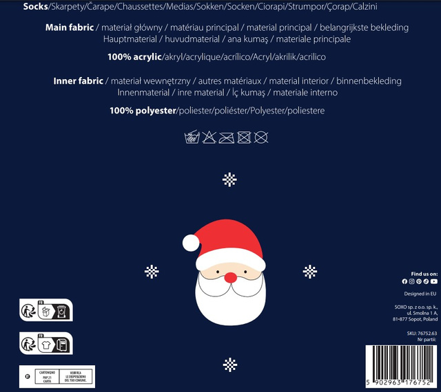 Women's socks SOXO Santa Claus