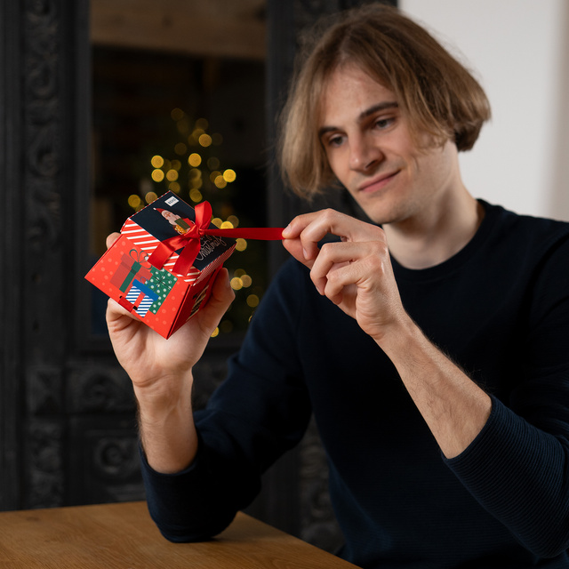 Weihnachtssocken in einer Box