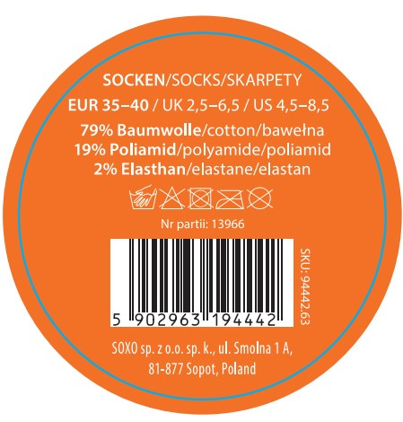 Socken mit Aprikosenmarmelade-im-Glas-Motiv