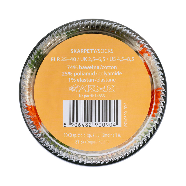 SOXO GOOD STUFF women's socks vegetable salad in a jar