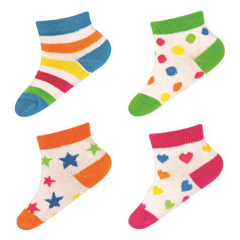 Colorful SOXO baby socks with stars