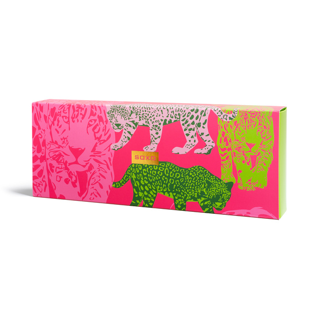 Skarpetki Leopard Różowe 3-pak