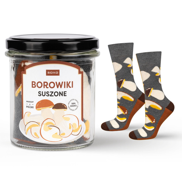 SOXO Herrensocken in einem Glas | Sauerkrautmuster