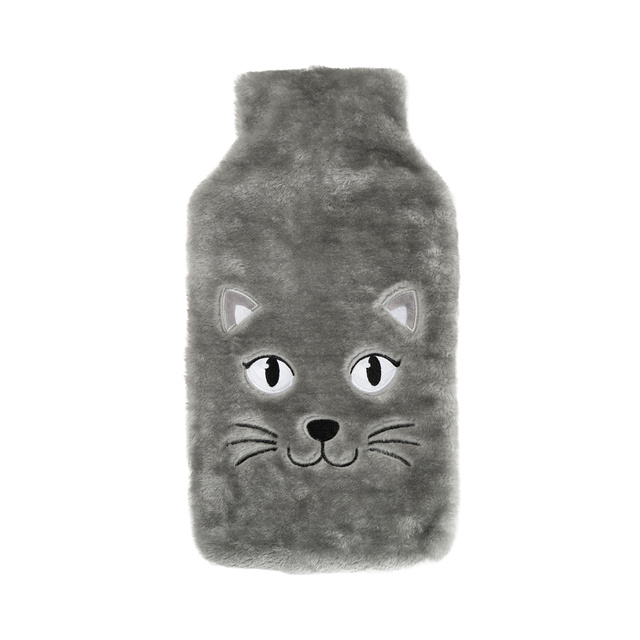 Wärmflasche mit Katzenbezug 3,5 l
