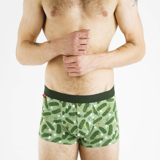 Men's boxer shorts Cucumbers in a SOXO jar Cheerful underwear a gift for him