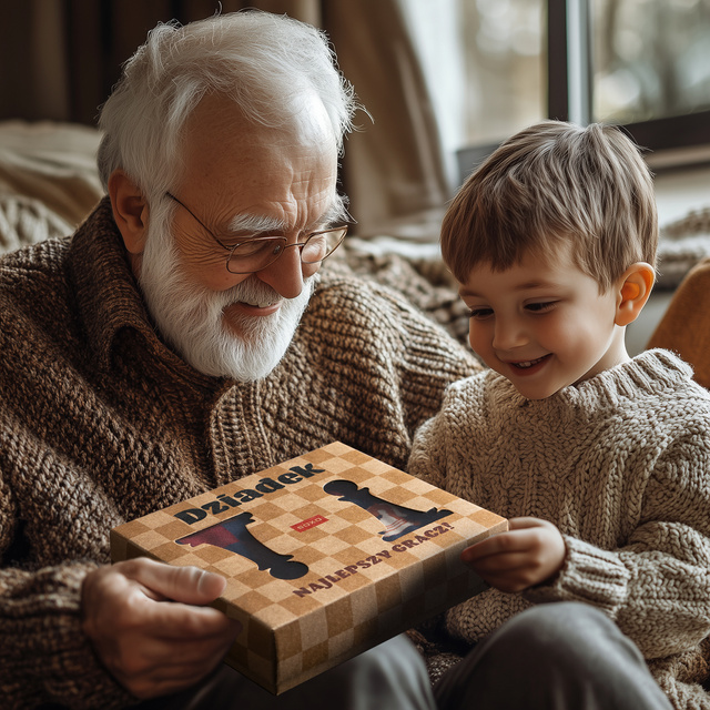 Men's Socks SOXO Chess for Grandpa - 2 Pairs