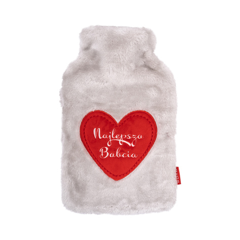 Hot water bottle in a fur cover SOXO gift for grandma