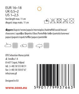 Kapcie niemowlęce SOXO w panterkę