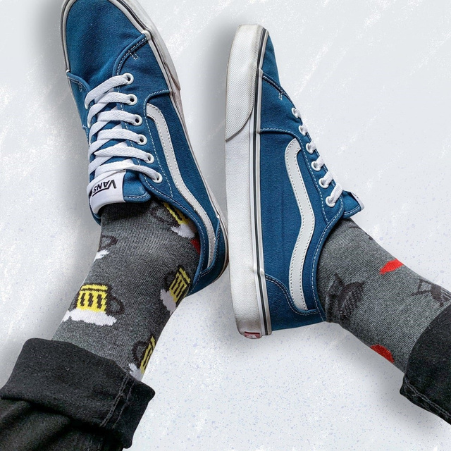 Lustige Socken mit Grillmotiv