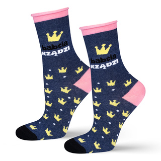 Frauen Socken SOXO "Babcia rządzi"