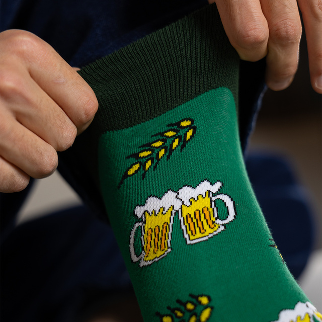 Socken mit Bier-Motiv 3er-Pack