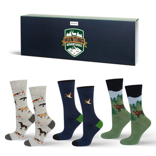 Bunte SOXO Jagd-Socken für Männer - 3 Paar