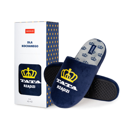 SOXO  Men's slippers with the inscription in a giftbox