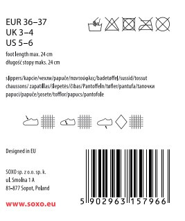 Hausschuhe für Mama SOXO mit polnischer Inschrift in einer Geschenkbox