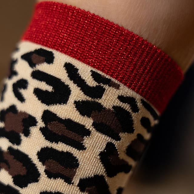 SOXO Women's Leopard Classic Socks in Packaging - 3 Pairs