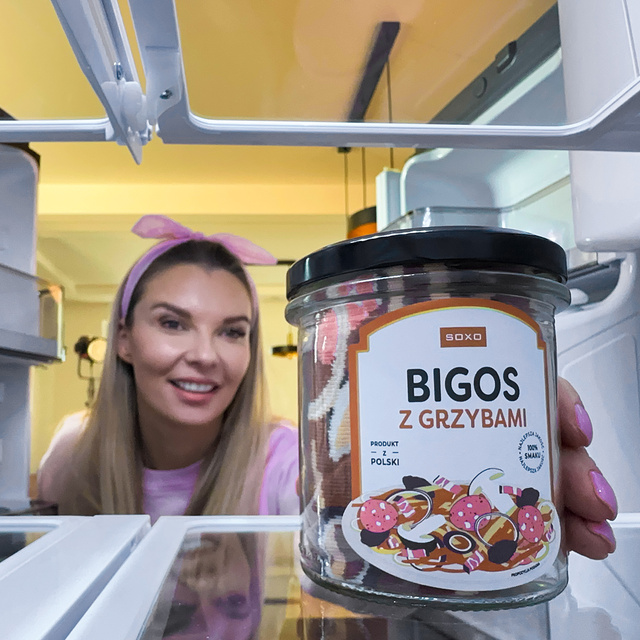 Lustige SOXO Herrensocken | Bigos im Glas | Baumwolle | ein Geschenk für ihn