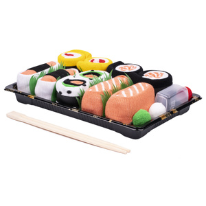 Set of 5x Colorful SOXO sushi socks in a box