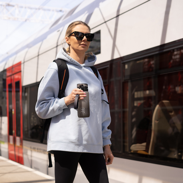 MOMO WAY Water bottle gray-black | gift idea | BPA free | Tritan